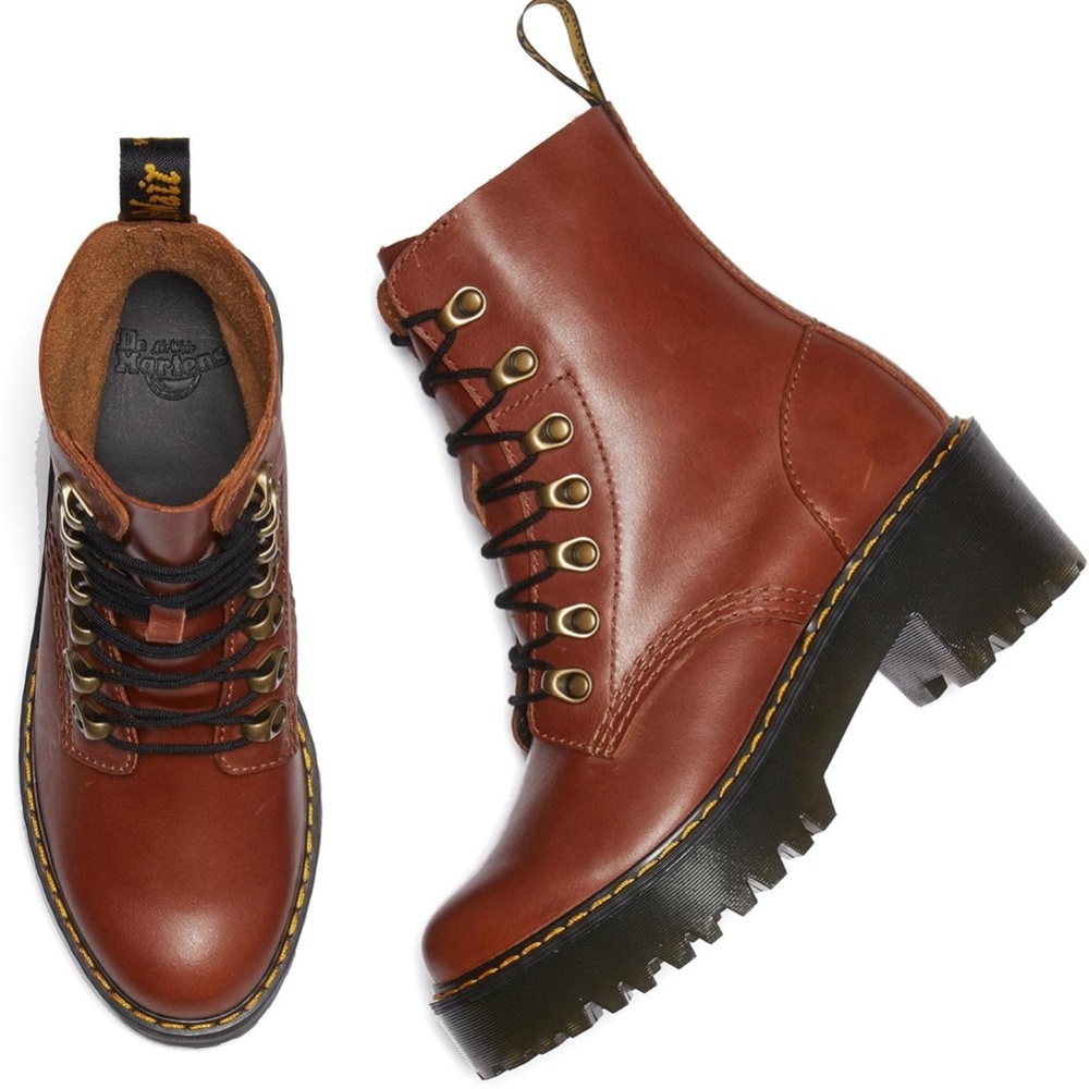 Free People Brown Combat Moto Boots